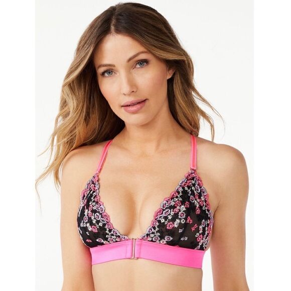 NWT Sofia Intimates by Sofia Vergara Women's Embroidered Triangle Bralette - Picture 1 of 16